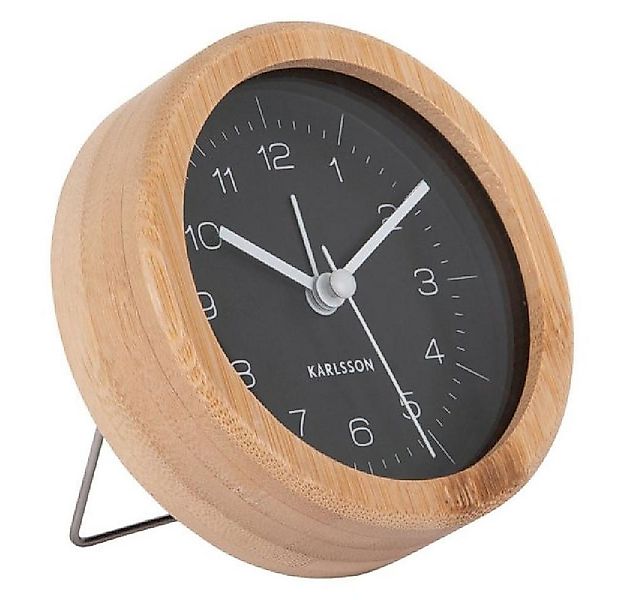 Karlsson Uhr Wecker Neat Bamboo Schwarz günstig online kaufen