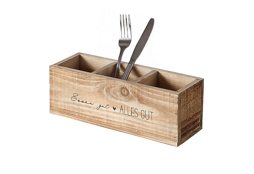 Spetebo Besteckhalter Vintage Küchen Organizer mit 3 Fächern 28 x 9 cm, (An günstig online kaufen