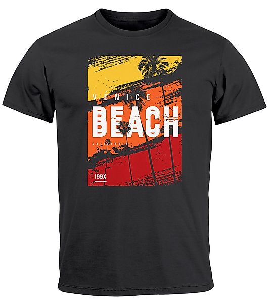 Neverless Print-Shirt Herren T-Shirt Sommer Venice günstig online kaufen