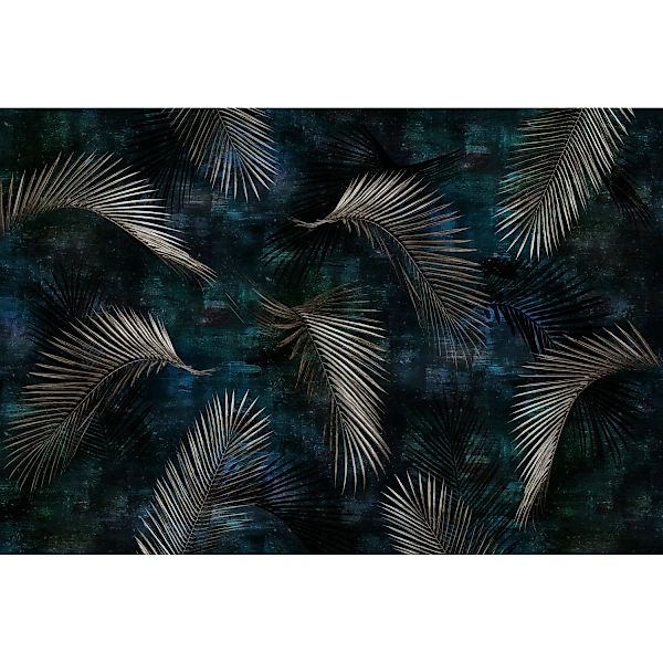 Erismann Fototapete Guido Maria Kretschmer Glossy Palms Silber 4,0m x 2,7m günstig online kaufen