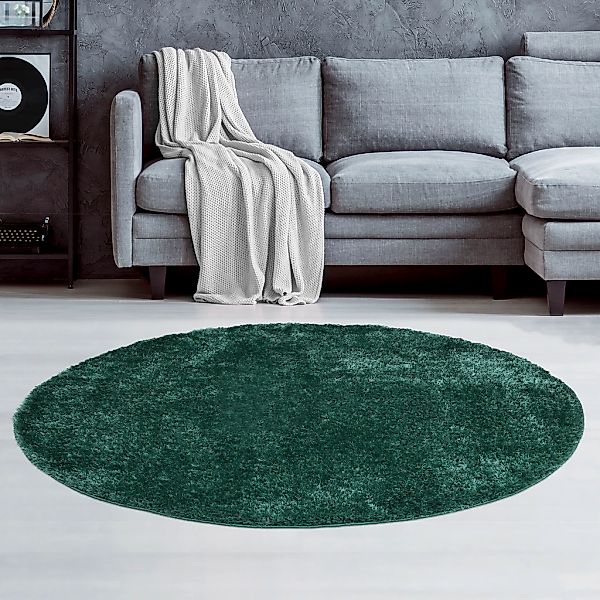 Home affaire Hochflor-Teppich Anastasia, rund, Höhe: günstig online kaufen