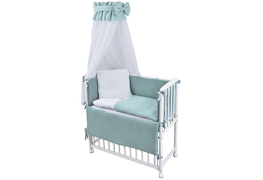 Baby-Delux Stubenbett Beistellbett Komplettset Waffelpique Musselin, Stillb günstig online kaufen