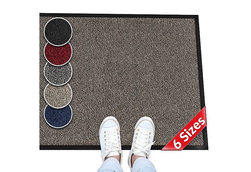 ANRO Fußmatte Türvorleger Schmutzfangmatte Nebraska, eckig, Höhe: 6 mm, Rob günstig online kaufen