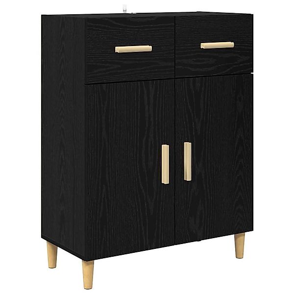 vidaXL Sideboard Schwarz Eichen-Optik 34 x 69,5 x 89 cm Holzwerkstoff 88067 günstig online kaufen