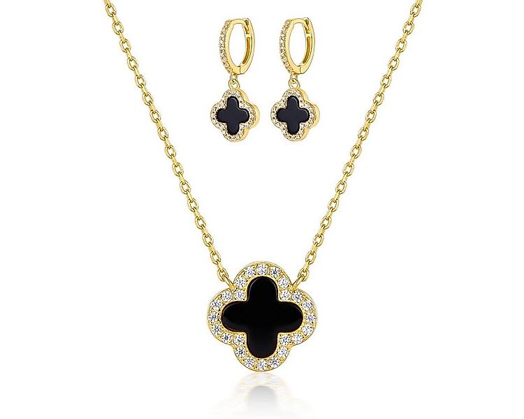 ROUGEMONT Schmuckset Glücksbringer Damen Schmuckset Kleeblatt 925 Sterling günstig online kaufen