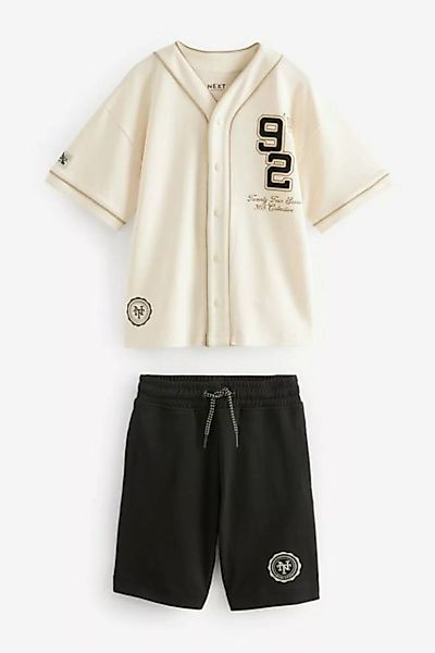 Next Shirt & Shorts College-Stil Baseballoberteil und Shorts im Set (2-tlg) günstig online kaufen