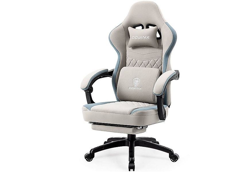 Dowinx Gaming-Stuhl Stoff-Massage-Gaming-Stuhl mit Fußstütze, ergonomisches günstig online kaufen