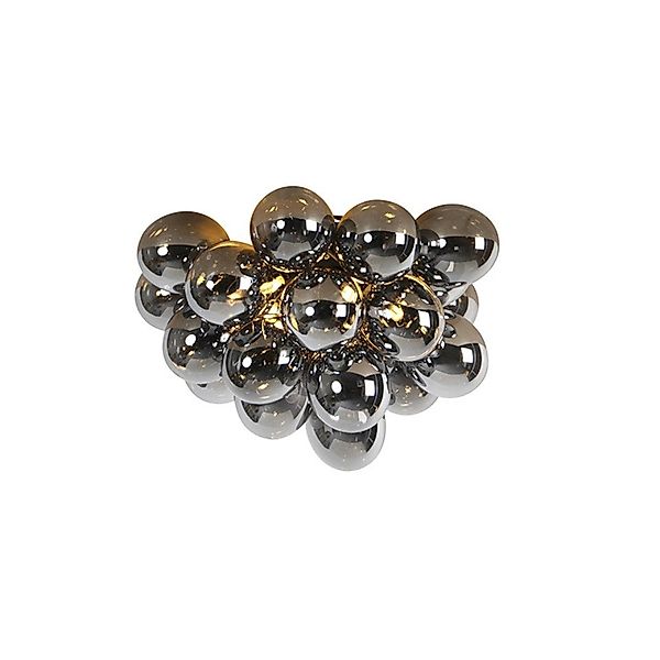 Qazqa Deckenleuchte Uvas, ohne Leuchtmittel, G9, Schwarz, Design, Glas, 6-f günstig online kaufen