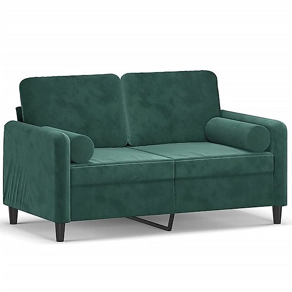 vidaXL Sofa, 2-Sitzer-Sofa mit Zierkissen Dunkelgrün 120 cm Samt günstig online kaufen