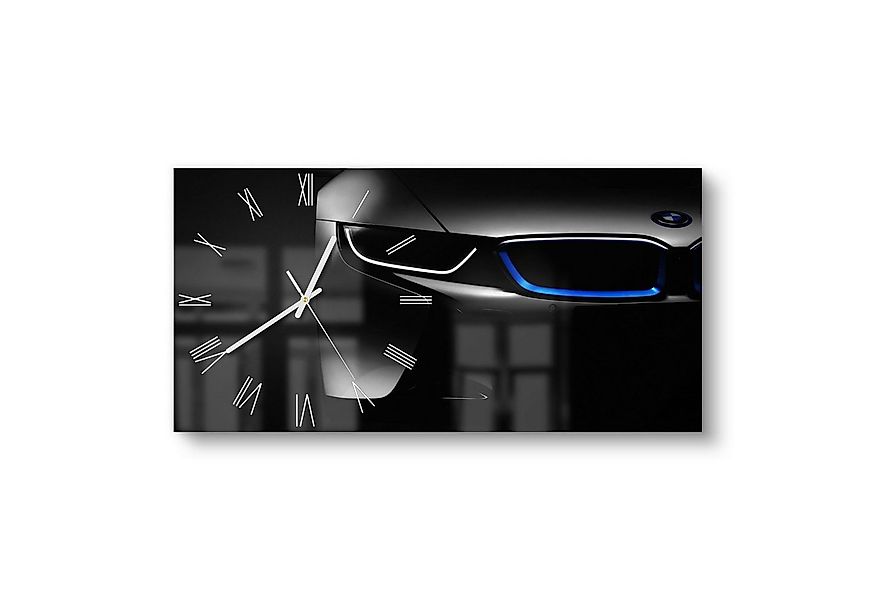 DEQORI Wanduhr 'BMW i8 Frontalaufnahme' (Glas Glasuhr modern Wand Uhr Desig günstig online kaufen