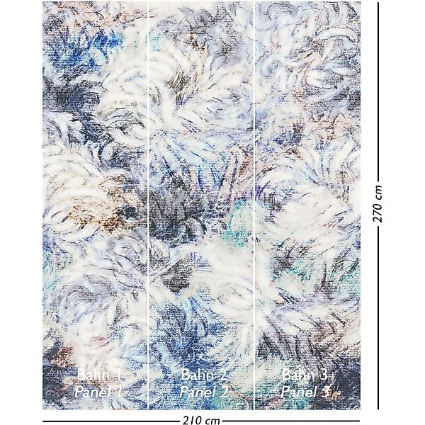Tapetenmuster A4-Format Vliestapete Wandbild Sea of Flowers 2,70 m x 2,10 m günstig online kaufen