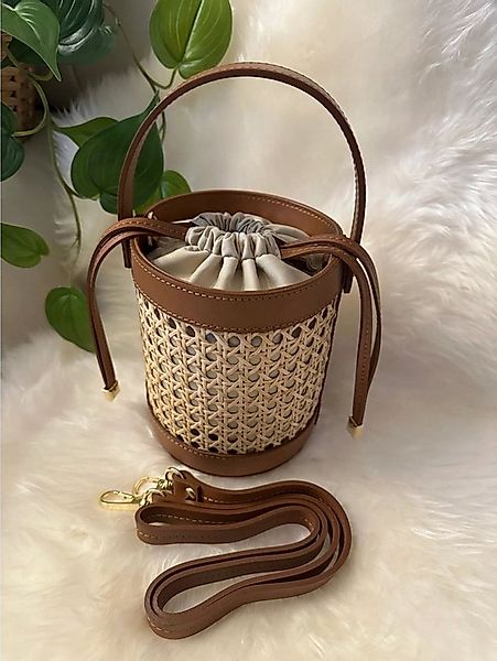 Goodman Design Handtasche Exklusive Eimer-Tasche aus Wiener Geflecht und Ec günstig online kaufen