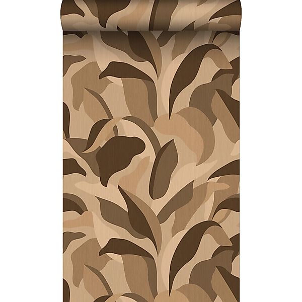 Origin Luxury Wallcoverings Tapete Tropische Blätter Braun 50 X 900 Cm 3480 günstig online kaufen