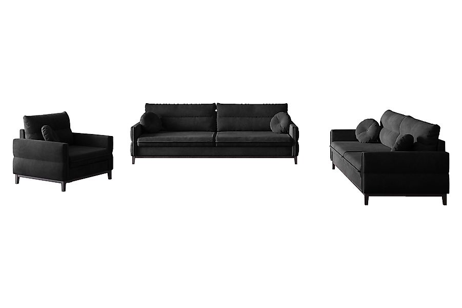 MOEBLO Polstergarnitur ESTELA 3+2+1, (Stoff Samt günstig online kaufen