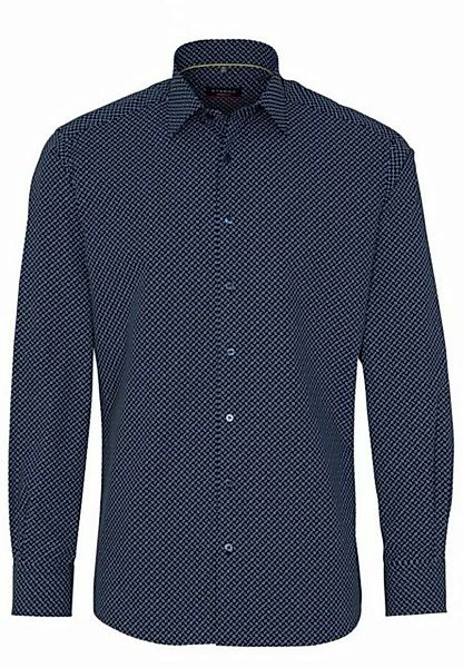 Eterna Klassische Bluse ETERNA MODERN FIT Langarm Hemd blau gepunktet 3708- günstig online kaufen