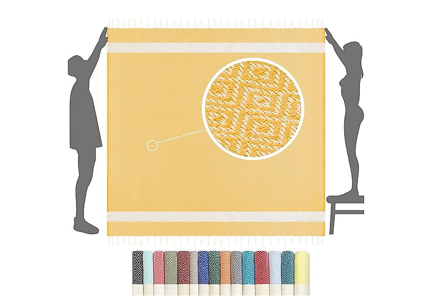 furora HOLIDAY Strandtuch XXL groß 200x200 cm Strand Tuch, aus Baumwolle, S günstig online kaufen