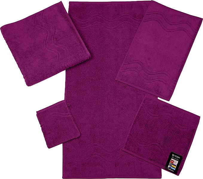 ROSS Waschhandschuh "Cashmere feeling" mit Wellen-Bordüre günstig online kaufen