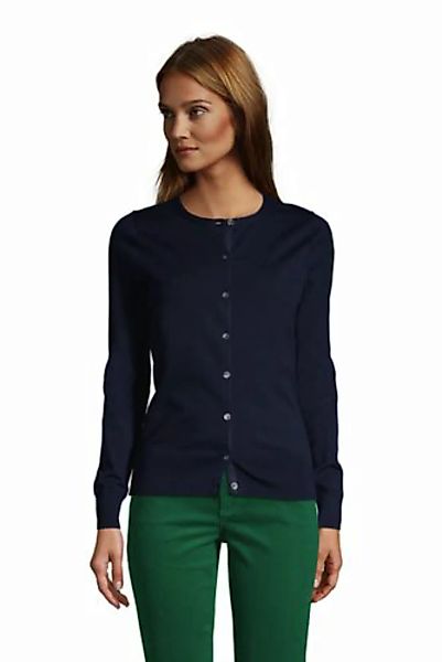 Supima Feinstrick-Cardigan, Damen, Größe: 48-50 Normal, Blau, Baumwolle, by günstig online kaufen