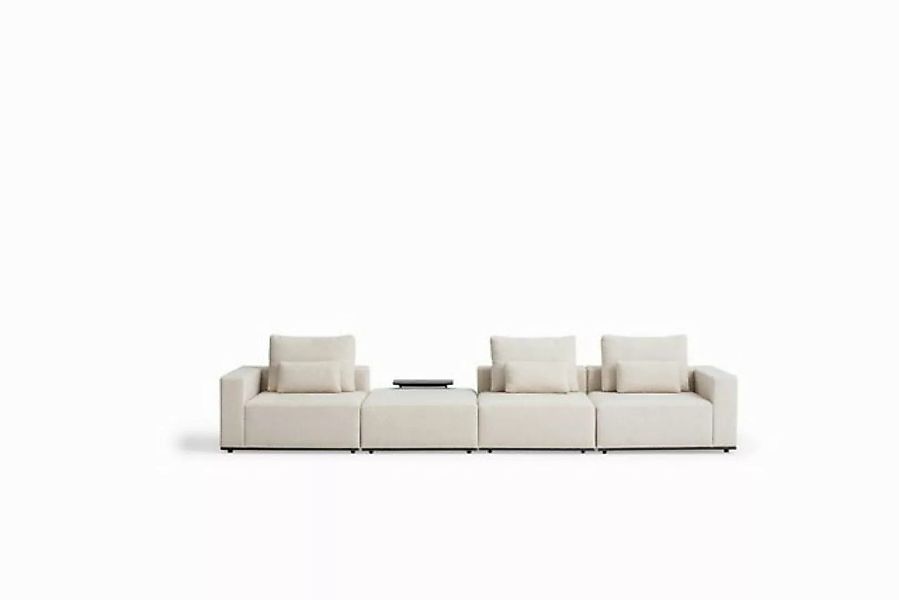 JVmoebel Big-Sofa Weißer Sofa Sechssitzer Wohnzimmermöbel Luxus Stoff Möbel günstig online kaufen