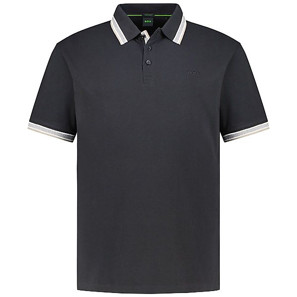 BOSS Poloshirt mit Kontrastdetails Farbe schwarz Größe: 6XL günstig online kaufen