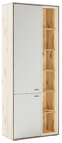 MCA furniture Vitrine "SANTERNO", 2 Türen gedämpft, 6 Fächer, Metallgriffe günstig online kaufen