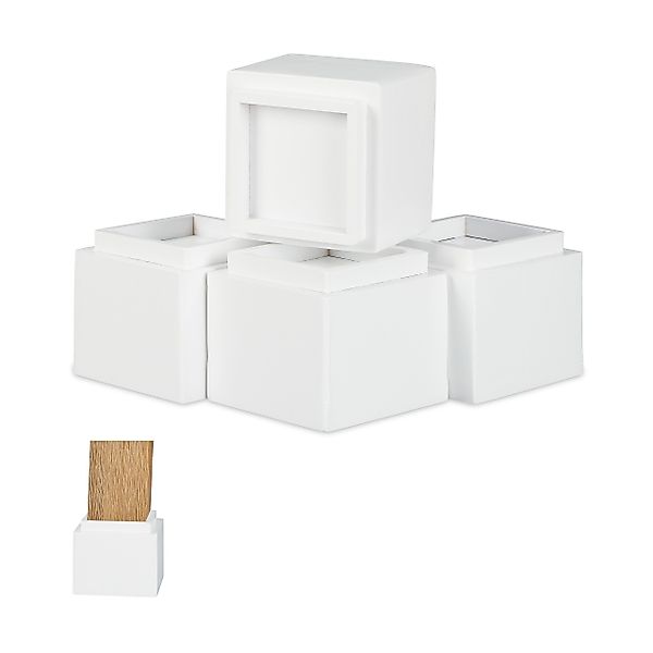 relaxdays Erhöhungs-Set Möbelerhöher 4er Set in günstig online kaufen