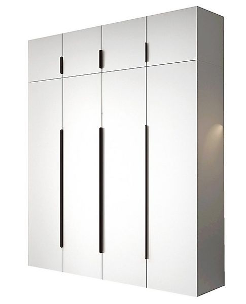 Compleo Drehtürenschrank STELLS mit vier Drehtüren, Kleiderstange, Metallgr günstig online kaufen