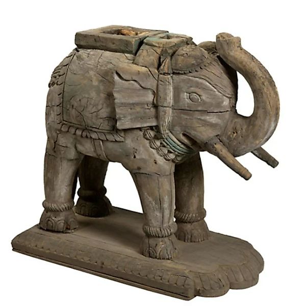 Indischer Holzelefant mit Patina günstig online kaufen