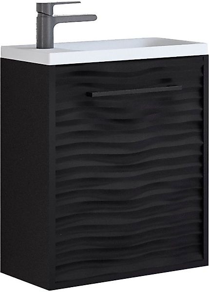 welltime Waschtisch Canada (2-St), Badmöbel Wellenstruktur, Breite 40cm Gäs günstig online kaufen