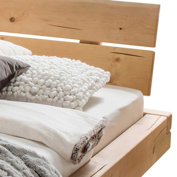 Holzdoppelbett Balken Gestell Fichte Massivholz günstig online kaufen