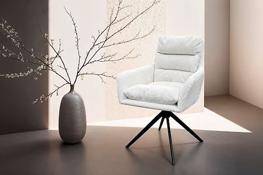 byLIVING Esszimmerstuhl »Pura« (Set) 2 Stk.Sitzschale 360°drehbar, Metall s günstig online kaufen