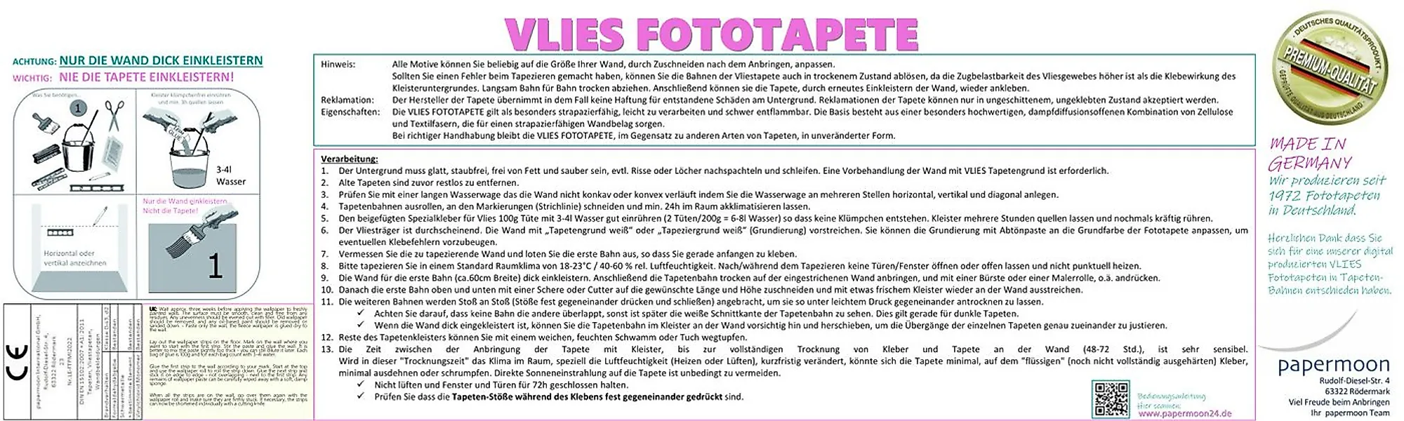 Papermoon Fototapete VLIES-Tapete Premium Wald Baum Natur Herbst Blätter Ho günstig online kaufen