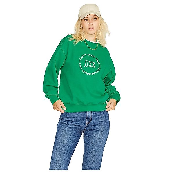 Jjxx Beatrice Loose Vint Pullover M Jolly Green / Detail Bright White Print günstig online kaufen