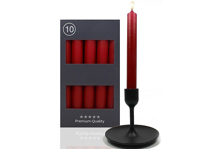 Candelo Tafelkerze Tafelkerze 10er Set 18,5cm Rot 7 Std Brenndauer, für Ker günstig online kaufen