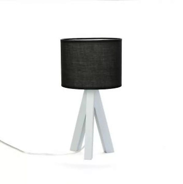 Tischlampe Nachttisch E14 Dreibein Weiß Schwarz günstig online kaufen