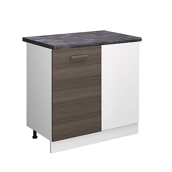 Vicco Eckunterschrank R-Line, Grau/Weiß, 86 cm, AP Anthrazit günstig online kaufen