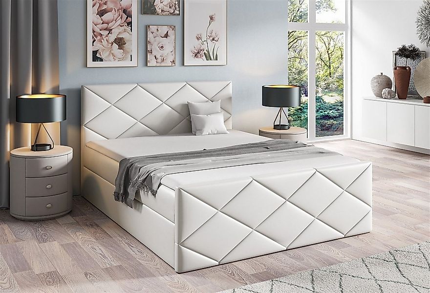 Fun Möbel Boxbett Schlafzimmerbett KOSMOS in Kunstleder (inkl. Bettkasten, günstig online kaufen