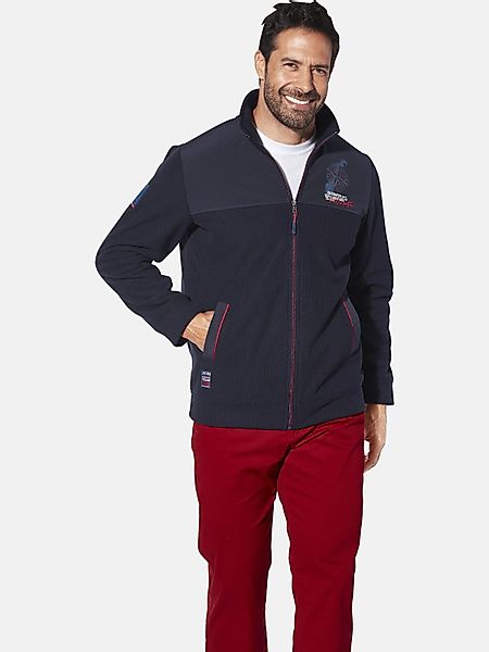 Jan Vanderstorm Sweatjacke ASPIAN mit Softshell-Besatz günstig online kaufen