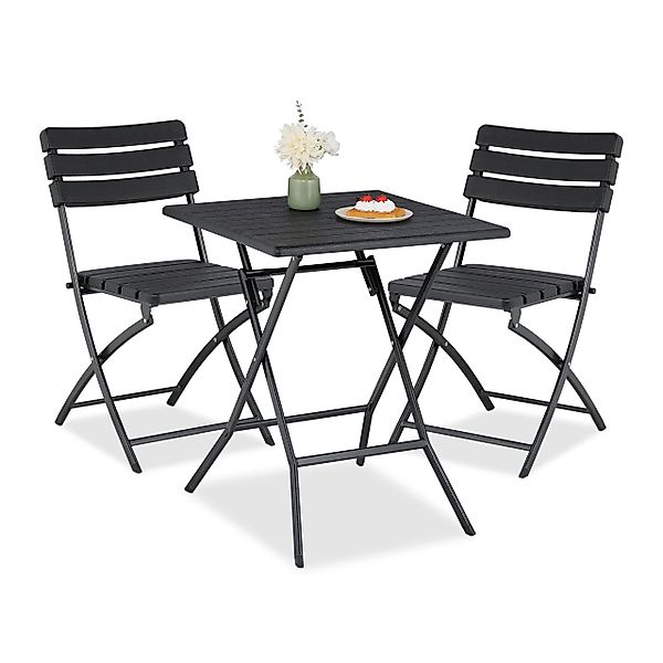 relaxdays Balkonset Balkonmöbel Set 3-teilig in günstig online kaufen