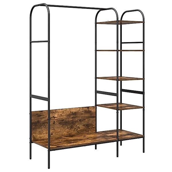vidaXL Kleiderständer mit Regal Braun 120 x 44 x 160 cm Holzwerkstoff 86844 günstig online kaufen