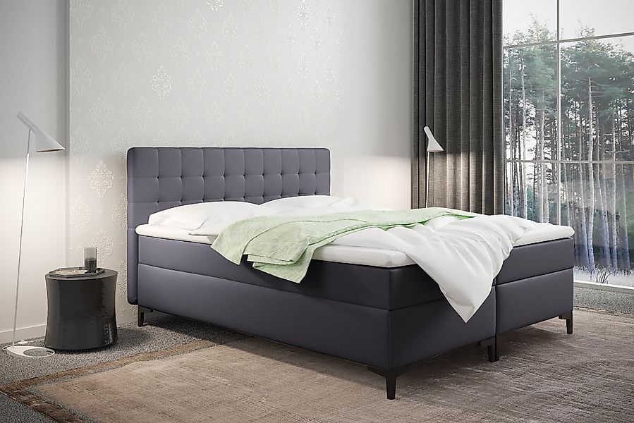 Kaiser Möbel Boxspringbett mit bettkasten und matratze Denver Kunstleder, B günstig online kaufen