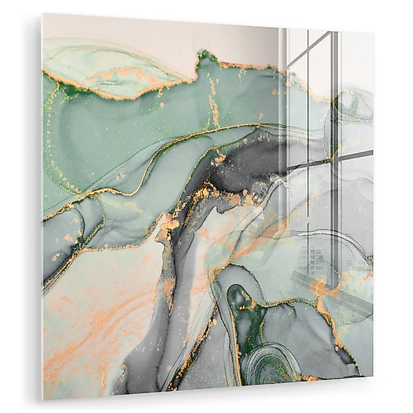 MuchoWow Acrylglasbild Gold - Marmor - günstig online kaufen