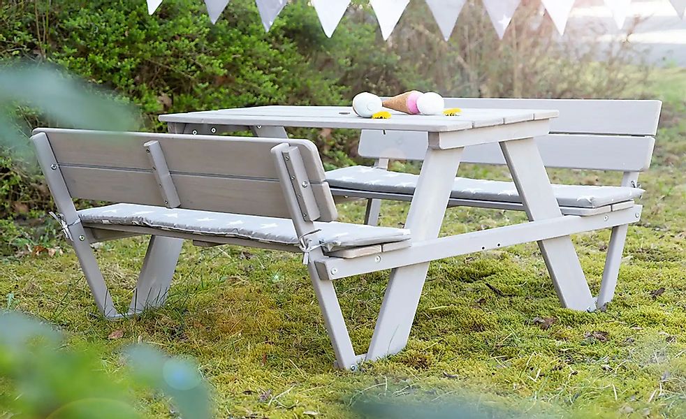 roba® Garten-Kindersitzgruppe Outdoor+, mit 2 Bänken, günstig online kaufen