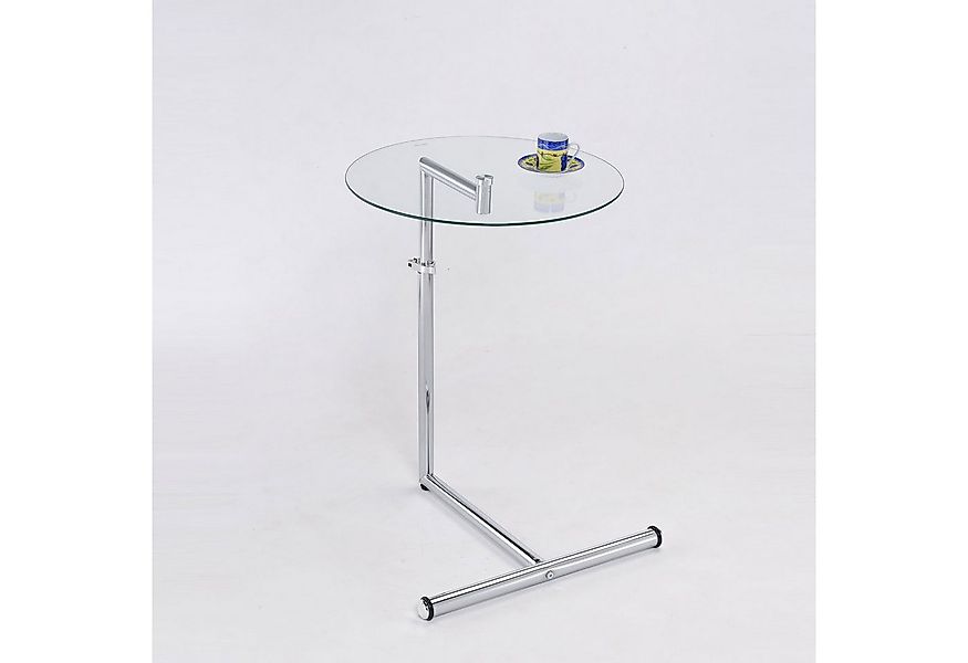 Möbel Akut Beistelltisch Beistelltisch Betty Glas Metall verchromt höhenver günstig online kaufen