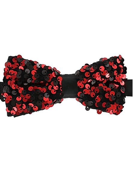 thetru Fliege Schwarze Fliege mit roten Pailletten Fliege mit glitzerndem B günstig online kaufen