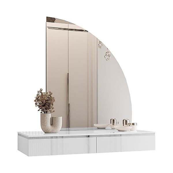 Lookway Schminktisch AURORA-Q SILVER Hängender Schminktisch günstig online kaufen