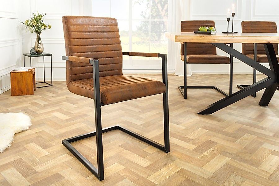 riess-ambiente Freischwinger LOFT vintage braun / günstig online kaufen