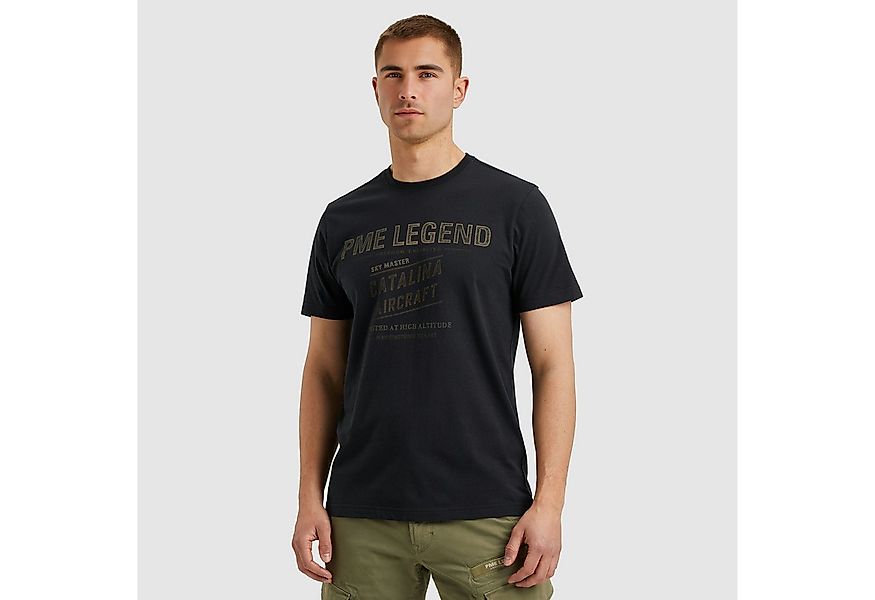 PME LEGEND T-Shirt Short sleeve r-neck single jersey mit Logo-Print günstig online kaufen