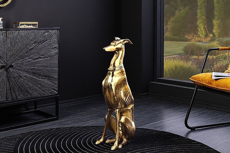 riess-ambiente Tierfigur GREYHOUND 70cm gold · moderne Skulptur im Windhund günstig online kaufen