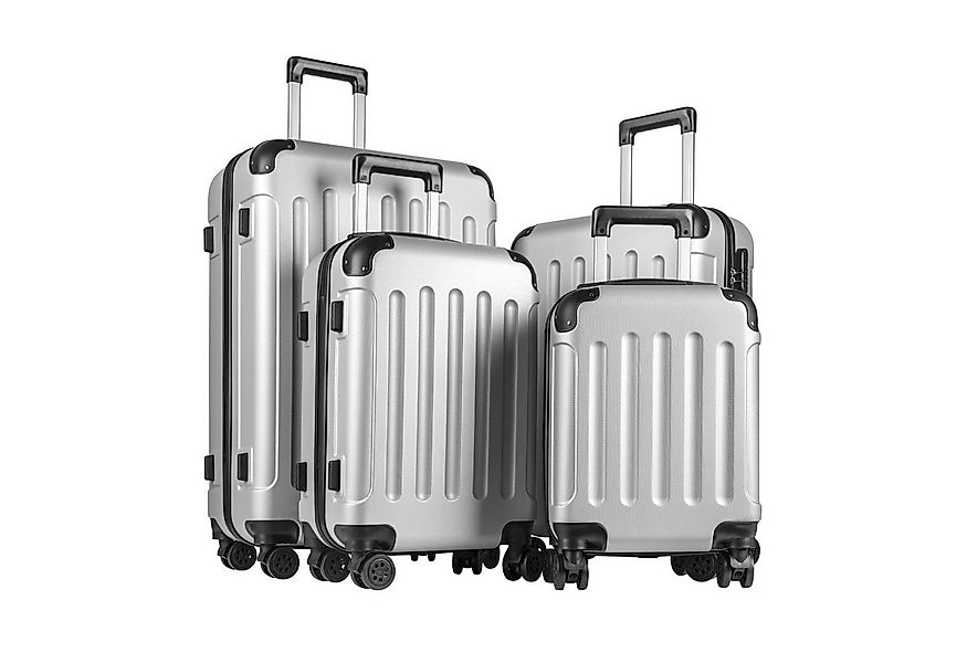 yonsly Kofferset Reisekoffer 4er Set Hartschalenkoffer Trolley S-M-L-XL-Set günstig online kaufen